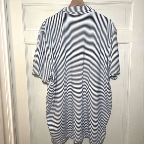 Vineyard Vines Performance Sankaty Golf Polo Blue Bradley Stripe Men's XXL NEW - Picture 5 of 7